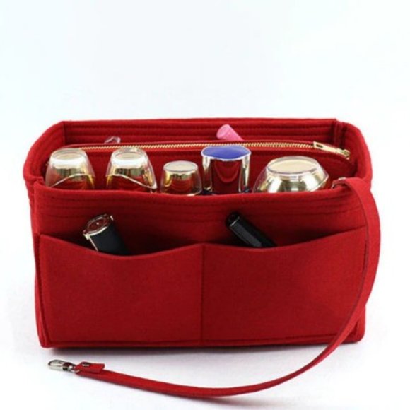 Insert/Organizer- XL- Designer Handbags/Totes -Bright Red Style1- NWT - Picture 3 of 7